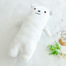 시원이 곰인형 듀라론 냉감 바디필로우, 그레이