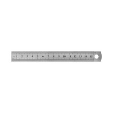 양면 눈금 스틸자 (15cm) DK97
