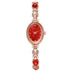 尚美品牌女士手錶，小眾高級輕奢鑲鑽手鍊，防水高顏值簡約時尚橢圓形腕表