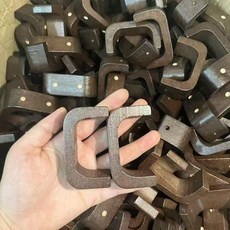 吸門式磁吸胡桃木質門鈴, 1個, -原木材料 不含鈴鐺顏色隨機,-德系工藝 門鈴一響 黃金萬兩
