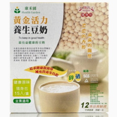 康禾園 黃金活力養生豆奶-原味 15包/盒, 15個, 35ml