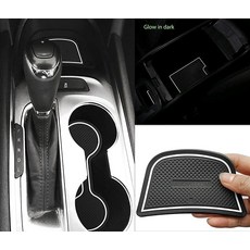 Auovo 쉐보레 말리부 액세서리 2017-2023 2024 2025용 먼지 방지 매트 트림 맞춤형 도어 포켓 라이너 컵 홀더 패드 콘솔 인서트(18개/세트) (화이트(어둠 속, 화이트(어둠 속에서 빛나는)