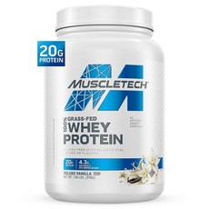 MuscleTech 머슬테크 목초 사육 유청 단백질 파우더 글루텐 20g + BCAA 4.3g 트리플 초콜릿 0.8kg 1.7파운드