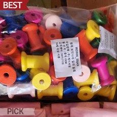 원목 보빈 칼라 실패 3x4.6cm 나무 실감개 바느질 공예 소품 픽앤코401, 100개[낱개수량확인]