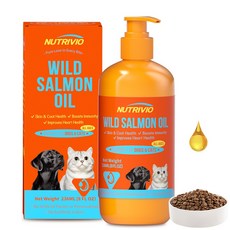 Nutrivio 강아지 영양제 알래스카 내추럴 노견 소형견 종합 대용량 연어오일 영양제, 1개, 오메가3, 236ml