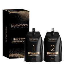 바버함 남자 새치 염모제 크림 블랙 순한 셀프 커버업, 1개, 내추럴 블랙