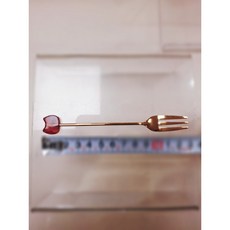 모던하우스 L 우리집뚱냥이 마블 골드 티포크, 1개, 사진참조