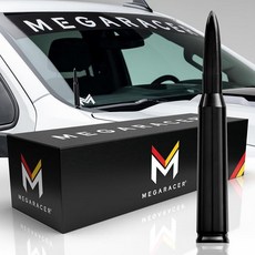 트럭 안테나용 범용 50 Cal 불렛 안테나 | Antena para Carro 포드 F150 램 1500 실버라도 등 자동차 교체 쇼트 14.9cm(5.5인치) 블랙, Black