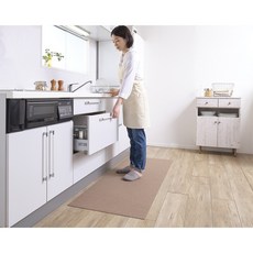 오쿠다케큐차크 미끄러지지 않는 주방 매트, 브라운, 2개