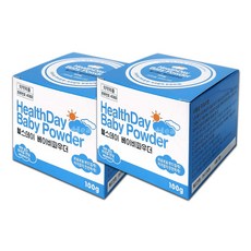 헬스데이 베이비 파우더/신생아 영유아 화장품 피부 저자극 땀띠방지, 100g, 2세트