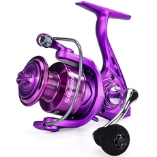 새로운 5.2:1 스피닝 릴 최대 드래그 8Kg 13 + 1BB 잉어 낚시 릴 1000-4000 알루미늄 스풀 스피닝 바닷물 휠 스피닝릴, 민첩하다