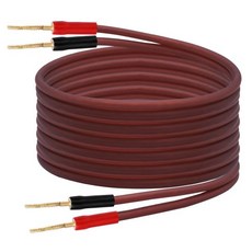 XMSJSIY 플렉스 핀 바나나 스피커 케이블 14AWG HiFi 오디오 OFC 브레이드 바인딩 포스트 골드 커넥터 와이어 앰프 사운드 용 - 2m656피트, XMSJSIY 플렉스 핀 바나나 스피커 케이블 14AW