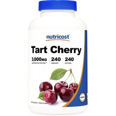 nutricost 酸櫻桃 3000mg 膠囊, 240入, 1個, 208.65g