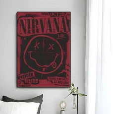 밴드 N-Nirvana 포스터 캔버스 벽 아트 인쇄 장식 벽화 홈 선물 프레임 없음, 2. Black9