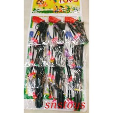sns 古早味 懷舊童玩 玩具槍 吸盤槍 黑色手槍 塑膠手槍 (12包/組) 長17公分, 1個