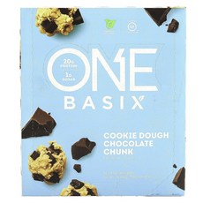 Onebasix 蛋白棒曲奇麵團巧克力塊 12 條, 1個, 720克