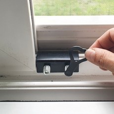 M7H_ 슬림 중문 잠금 장치 4종 고정 방충망 창문락 문 걸쇠 윈도우락 창틀 미닫이문 창문 스토퍼 열림 방지 걸이 무타공 고리 안전 샷시 방범 샷시락 창문틀, 2개