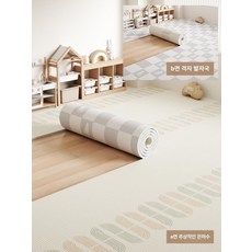 라이트온 놀이방매트 층간소음매트 유아 거실 아기, 격자발바닥추상별이빛나는길