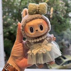 앤쏘홈 라부부옷 인형옷 소품 원피스 (인형미포함), 리본진주 드레스 - 블루