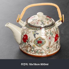 도자기 주전자 티팟 녹차 다도 다관 꽃차 법랑 유럽, 새소리와 꽃소리