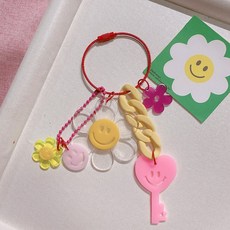 小小的幸福微笑花朵雛菊鑰匙圈, 透明度