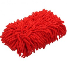 하핑턴 세차 스펀지 9.1 x 4.7 샤닐 극세사 장갑 스크래치 없는 흡수성 스크러버 청소 자동차 트럭 SUV 보트 RV 빨간색 세탁 디테일링