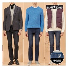 뱅뱅 남성 플리스 본딩 스판 데님 3종택1 211406