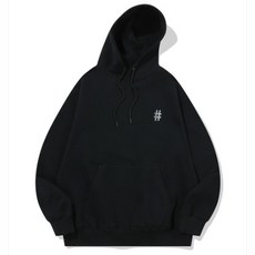 빈트릴 빈트릴 기모 후드티 남녀공용 에센셜 해시태그 겨울 후드 (블랙)_DJ