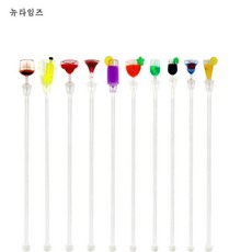 칵테일 머들러 티스푼 10 개 대 귀여운 음료 믹서 바 Puddler Muddler 교반 혼합 스틱 Ladle Stirrer Swizzle Sticks 23cm, 1개
