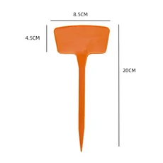 걸이식 보육 정원 라벨 플라스틱 냄비 라벨 컬러 식물 태그 맞춤 마커 방수 묘목 화분 허브 10 개, 08 A orange
