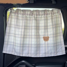 구스터프 차량용 커튼 뒷좌석 햇빛가리개, 곰돌이, 1개
