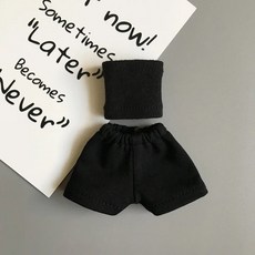 DLBell 블라이스 인형 옷 핸드메이드 레드 블랙 셔츠 및 튜브 탑 반바지 세트 블라이스 풀리 Ob24 1/6 아존 ICY 리카 인형, 1개, Tube top and shorts / only Dol