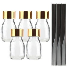 공병상회 디퓨저 DIY 소분용기 OS더치30 투명 유리병 5P + 리드스틱 15P 세트, 1개, 30ml, 골드캡
