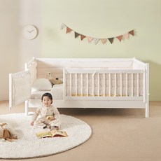 장인가구 뉴피터 SE0등급 키즈 데이베드 올가드형 원목 침대 프레임 SS 슈퍼싱글, 우드내추럴(다릿발형)