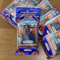 Panini 2021-22 Prizm NBA 籃球卡 Cello 包 每包12張 獨家紅藍白Prizm卡 尋找銀色Prizm卡, 1個