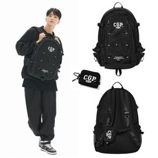 CGP 時尚休閒多功能背包 學生背包 耐磨透氣 舒適減壓, 黑色