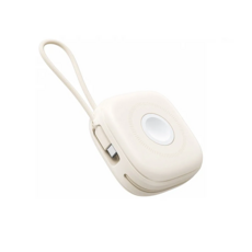 【aircolor】雲朵系六合一 磁吸快充行動電源 10000mAh 支援耳機、手錶充電, 奶茶米, AIR-MA01