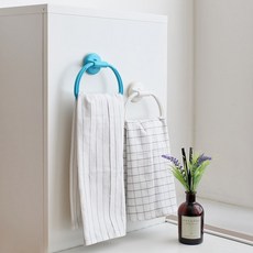 주방 타올 걸이 욕실 정리 수건 흡착식 다용도 행주 거치대 홀더, 1, 화이트