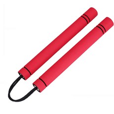 海綿雙節棍 訓練輔助道具 鏈條甩棍, 紅色, 1個