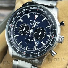 CITIZEN 三眼計時男錶 CA4500-91L，經典深藍錶盤，環保光動能，精準計時功能