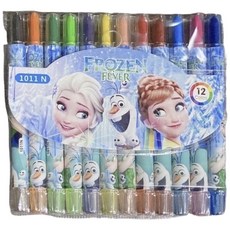 CCBABY 冰雪奇緣12色旋轉蠟筆組 (卡通蠟筆 塗鴉蠟筆 不髒手), 冰雪公主