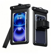 防水手機套 IPX8認證 30米潛水級, 暗夜黑, 1個