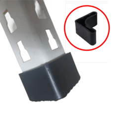 코리아마켓 ㄱ자앵글 마감캡 앵글발 앵글받침, 1개, 검정