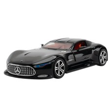 다이캐스트 1:24 벤츠 AMG 비전 그란 투리스모 레이싱카 합금 풀백 자동차 모형, 1개, 유광블랙