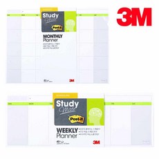 3M 스터디 메이트 플래너 포스트잇 노트 (주간/월간) 포스트잇 3m메모 메모지 플래그 포스트이트+모티브코리아Shop, WEEK