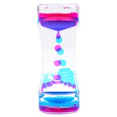 水晶油滴 創意液體沙漏 亞克力擺件 學生禮品 療癒小物 交換禮物 減壓神器, 藍+粉油漏X1
