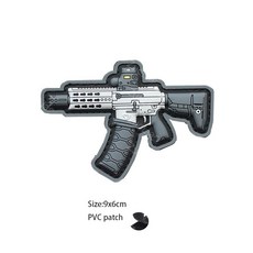 臺灣發貨- 新品魔術貼補丁Q版武器貼章魔術貼膠章橡膠徽章 3D PVC 滴塑工藝超多細節徽章士氣包貼, PVC patch  18