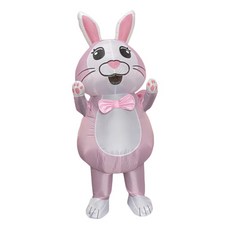 할로윈 코스프레의상 졸업사진컨셉 핑크토끼 에어슈트 풍선옷 인형탈 반티, 1개