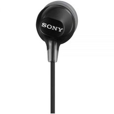 Sony MDR-EX15LP-BLACK 인이어 헤드폰 엉킴 없는 코드 및 실리콘 이어버드 3쌍 포함, Sony MDR-EX15LP-BLACK 인이어 헤드폰,