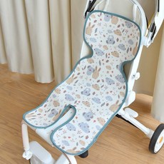 寶寶苧麻推車涼蓆嬰兒夏季涼感車透氣坐墊兒童安全座椅餐椅涼墊子, 1個, 森林奇遇